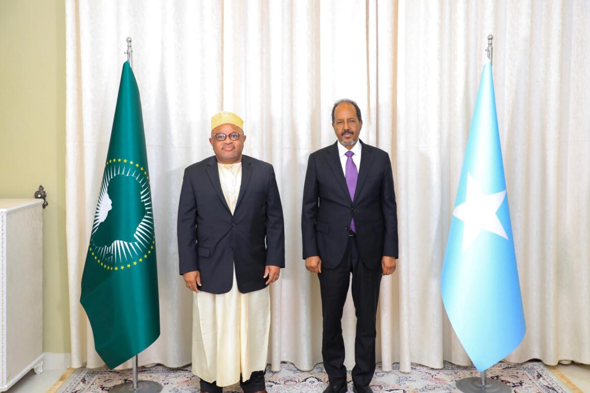 The newly appointed Special Representative of the African Union Commission Chairperson (SRCC) for Somalia and Head of the African Union Transition Mission in Somalia (ATMIS), Ambassador Mohammed El-Amine Souef